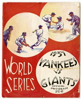 1937 World Series Program – New York Yankees at New York Giants 